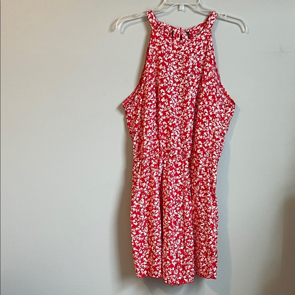 SHEIN Red Floral Romper